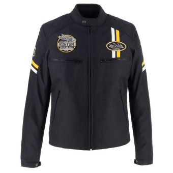 Motorradjacke Von Dutch Race Now Black White Yellow