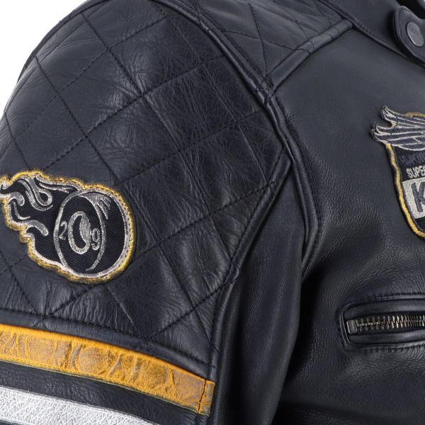 Von Dutch Race Now Leather Black White Yellow