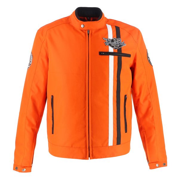 Motorradjacke Von Dutch Speed Racer Tech Orange Black White