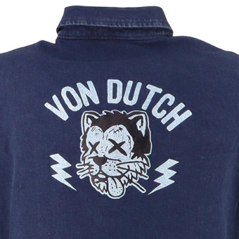 Von Dutch Stray Cat Coton Denim Blue Dirty