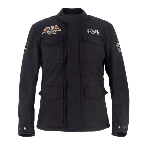 Motorradjacke Von Dutch Warrior Canvas Black