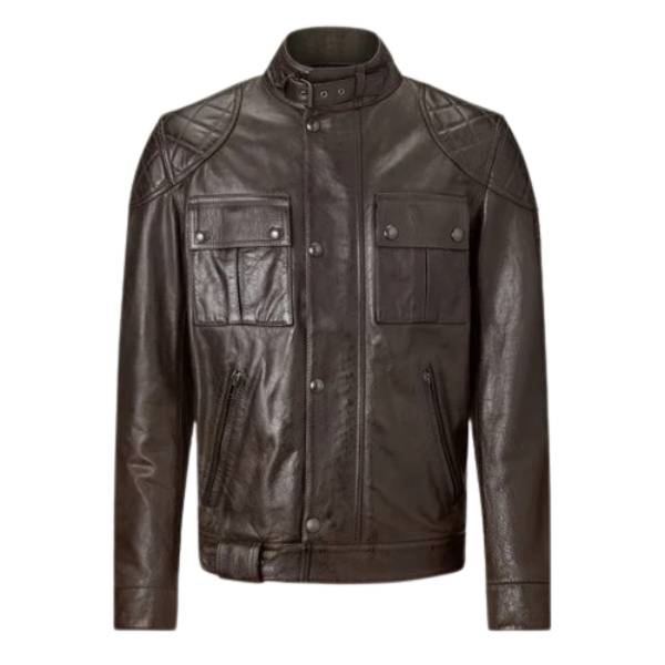 Motorradjacke Belstaff Brooklands Leather Black Brown Motorradjacke Belstaff Brooklands Leather Black Brown