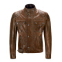 Motorradjacke Belstaff Brooklands Leather Burnt Cureo
