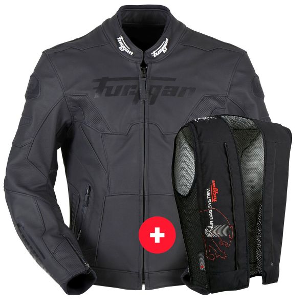 Motorradjacke Furygan Bullring Black + Fury Air Bag System