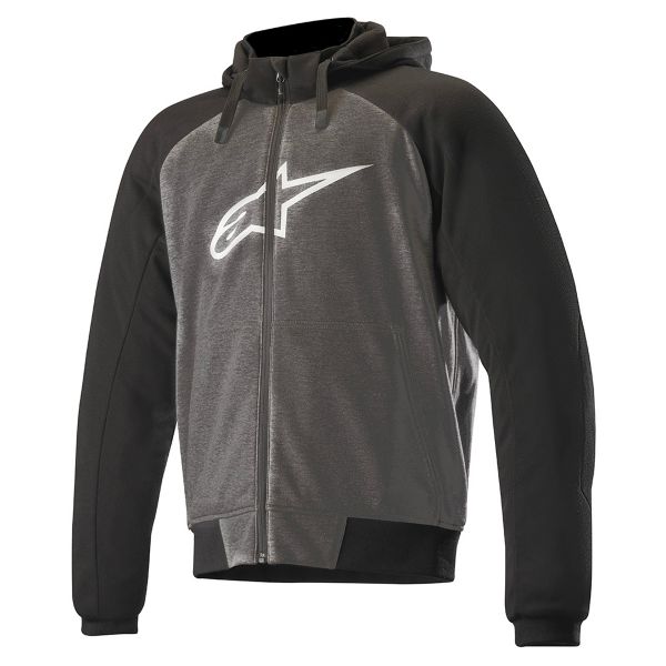 Motorradjacke Alpinestars Chrome Sport Hoodie Anthracite Black White