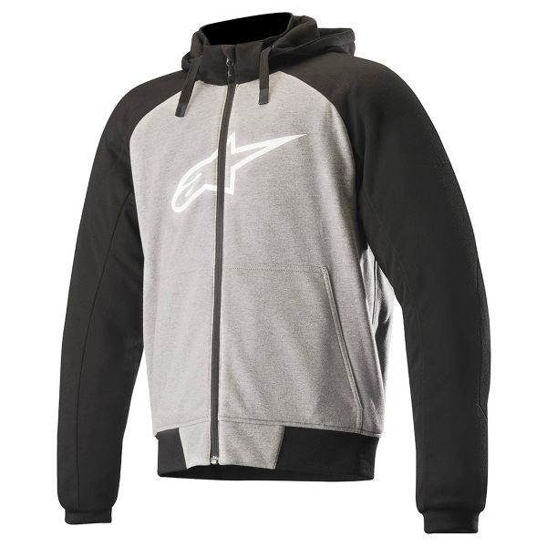 Motorradjacke Alpinestars Chrome Sport Hoodie Melange Gray Black