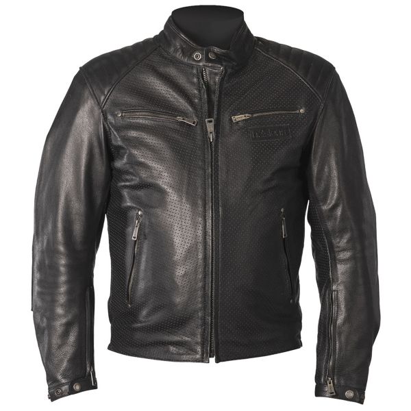 Motorradjacke Helstons Classico Leather Perforated Black