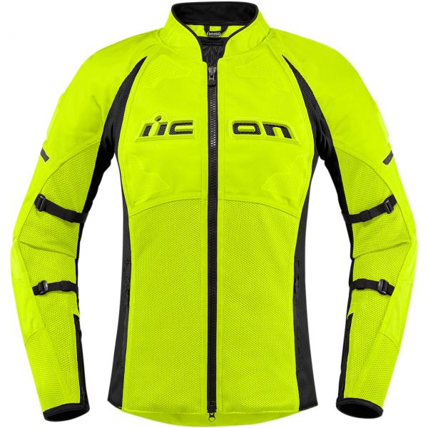 Motorradjacke ICON Contra 2 Woman Hi-Viz
