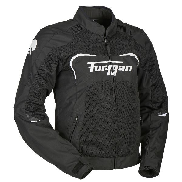 Furygan Cyane Vented Black White + Jet Lady D3O Black Pink