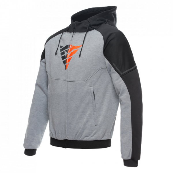 Motorradjacke Dainese Daemon-X Safety Hoodie Melange Grey Black Red Fluo Motorradjacke Dainese Daemon-X Safety Hoodie Melange Grey Black Red Fluo