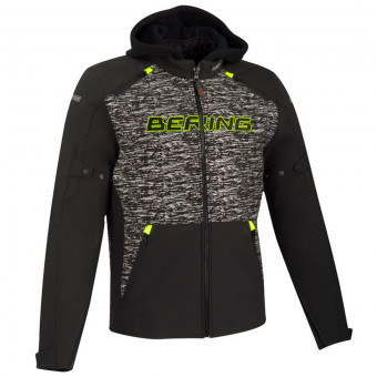 Motorradjacke Bering Drift Black Grey Reflect Night