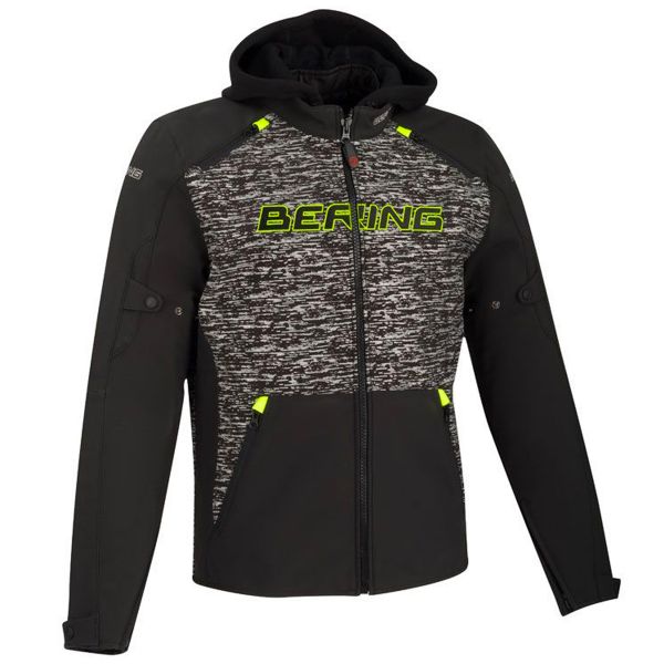 Motorradjacke Bering Drift Black Grey Reflect Night