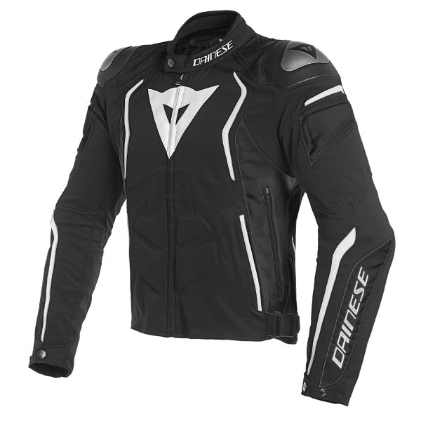 Motorradjacke Dainese Dyno Tex Black White