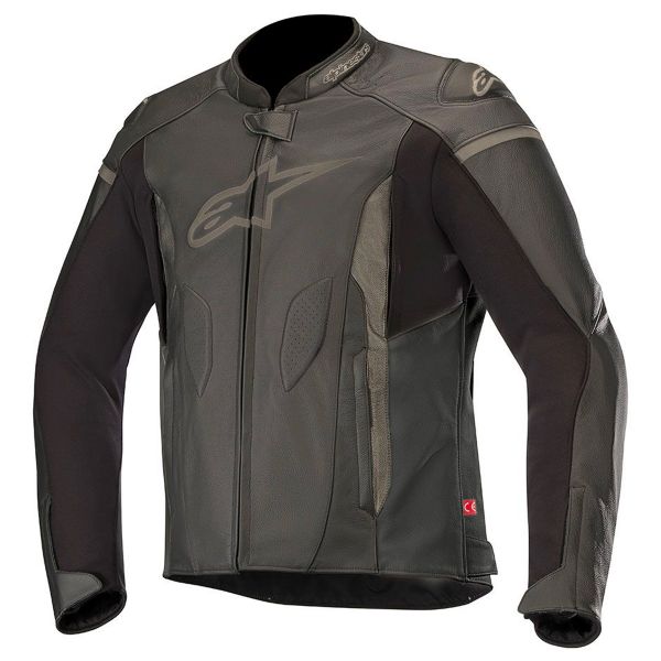 Motorradjacke Alpinestars Faster Leather Black