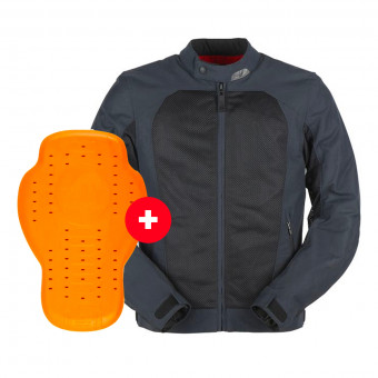 Motorradjacke Furygan Genesis Mistral Evo 2 Blue Black + Back Protector D3O Viper Level 2