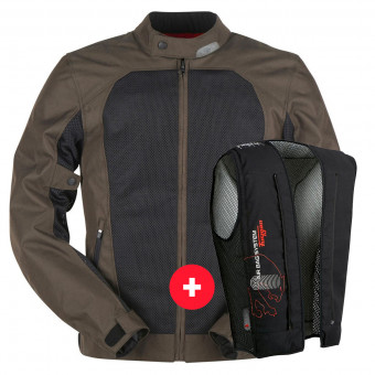 Motorradjacke Furygan Genesis Mistral Evo 2 Brown Black + Fury Air Bag System