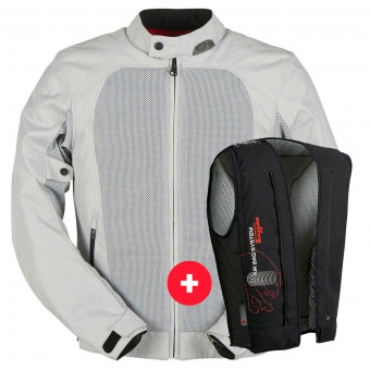 Motorradjacke Furygan Genesis Mistral Evo 2 Pearl + Fury Air Bag System