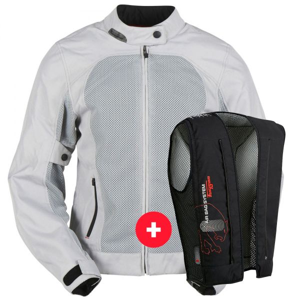 Motorradjacke Furygan Genesis Mistral Lady Evo 2 Pearl + Fury Air Bag System
