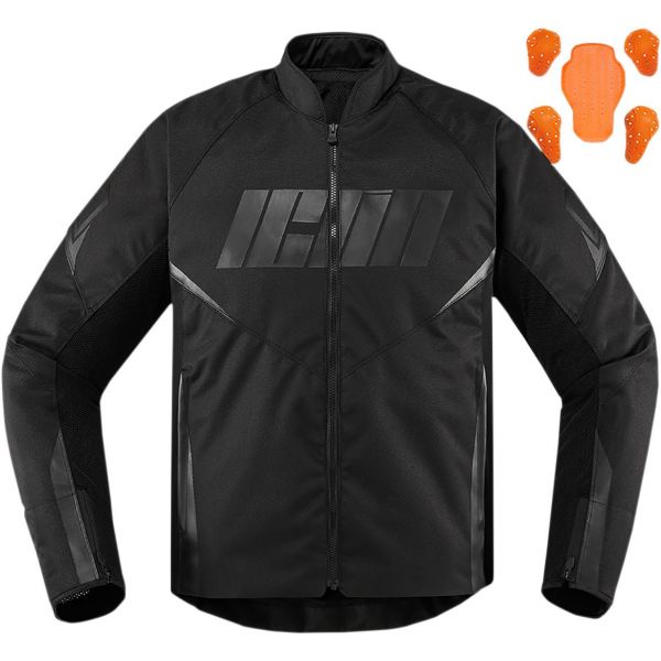 Motorradjacke ICON Hooligan Jacket Black
