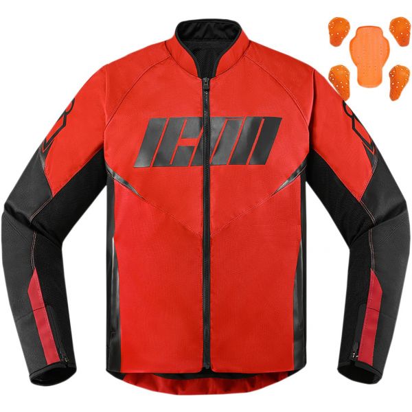 Motorradjacke ICON Hooligan Jacket Red