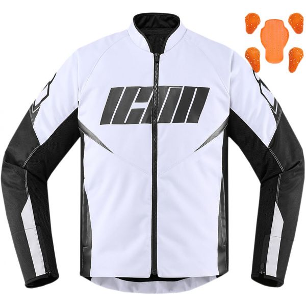 Motorradjacke ICON Hooligan Jacket White