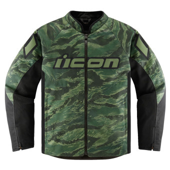Motorradjacke ICON Hooligan Tiger Blood Jacket Green Motorradjacke ICON Hooligan Tiger Blood Jacket Green