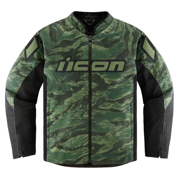 Motorradjacke ICON Hooligan Tiger Blood Jacket Green Motorradjacke ICON Hooligan Tiger Blood Jacket Green