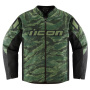 Motorradjacke ICON Hooligan Tiger Blood Jacket Green