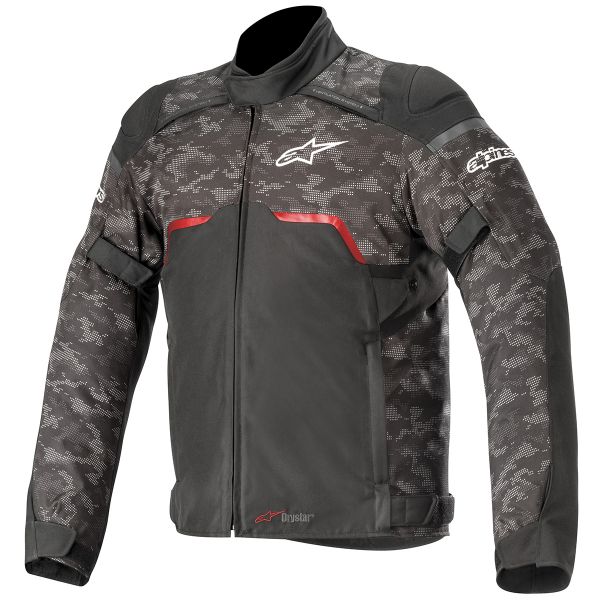 Motorradjacke Alpinestars Hyper Drystar Black Camo Red