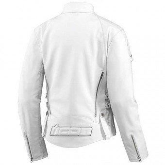 ICON Hella Leather Jacket White