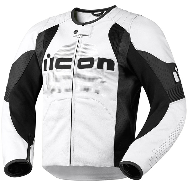 Motorradjacke ICON Overlord Jacket White