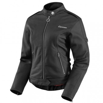 Motorradjacke ICON Hella Leather Jacket Black