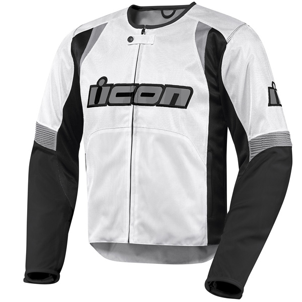 Motorradjacke ICON Overlord White