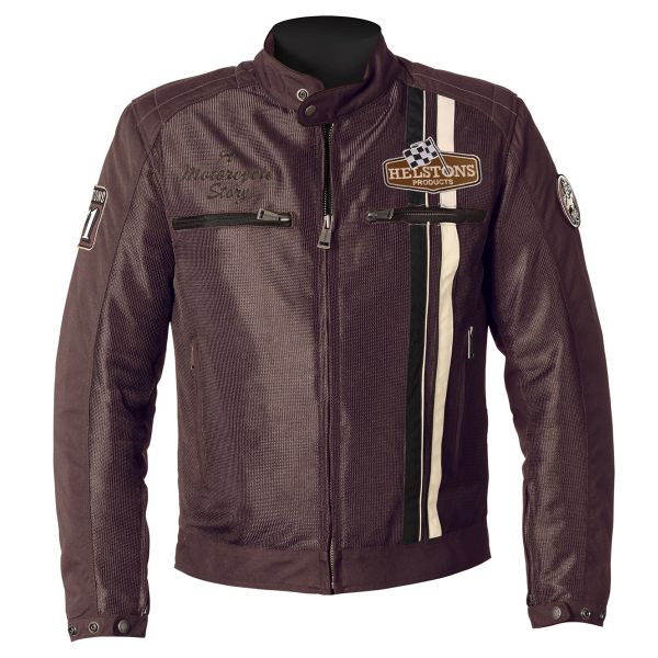 Motorradjacke Helstons Indy Mesh Brown Beige