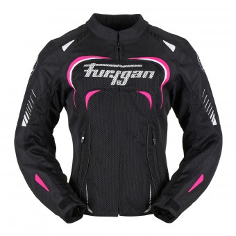 Motorradjacke Furygan Kiara Vented Lady Black Pink Motorradjacke Furygan Kiara Vented Lady Black Pink
