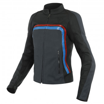 Motorradjacke Dainese Lola 3 Lady Black Ebony Red Blue