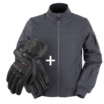 Motorradjacke Furygan Malcom Ardoise + Land D3O Evo Black Motorradjacke Furygan Malcom Ardoise + Land D3O Evo Black