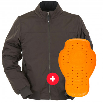 Motorradjacke Furygan Malcom Chocolate + Back Protector D3O Viper Level 2