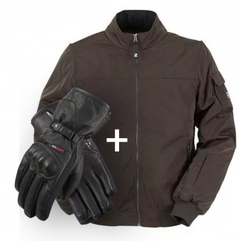 Motorradjacke Furygan Malcom Chocolate + Land D3O Evo Black Motorradjacke Furygan Malcom Chocolate + Land D3O Evo Black