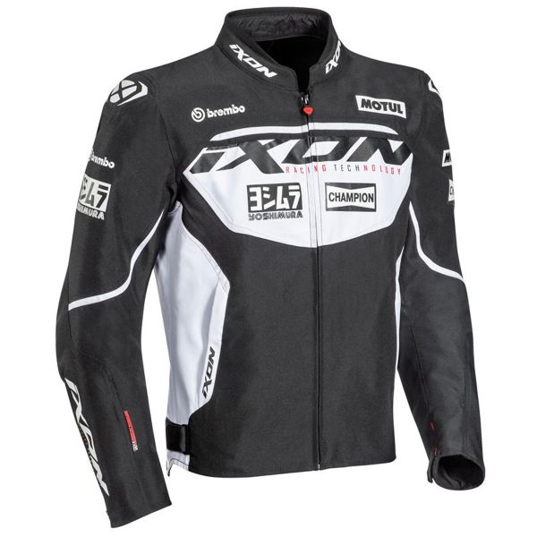 Motorradjacke Ixon Matrix Evo Black White