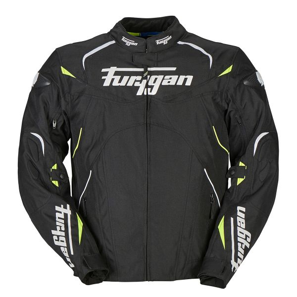 Furygan Narval Black White Yellow + EXO 3000 Air White + Keen + Back Protector D