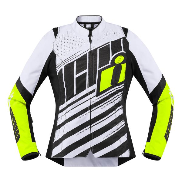 Motorradjacke ICON Overlord SB2 Women Hi Viz Yellow