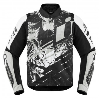 Motorradjacke ICON Overlord Stem White
