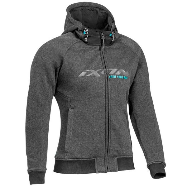 Motorradjacke Ixon Palermo Lady Anthracite Turquoise