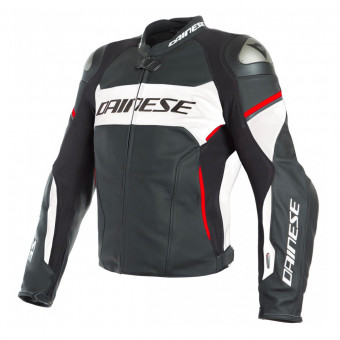 Motorradjacke Dainese Racing 3 D-Air Black White Lava Red