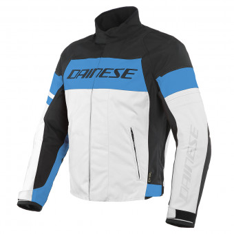 Motorradjacke Dainese Saetta D-Dry White Performance Blue Black