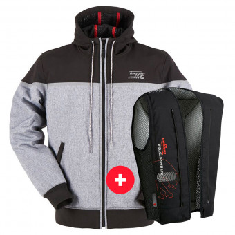 Motorradjacke Furygan Sektor Black Grey + Fury Air Bag System
