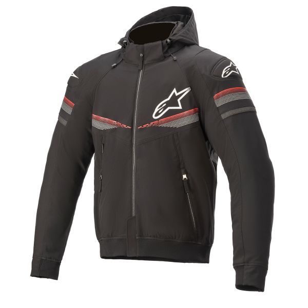 Motorradjacke Alpinestars Sektor V2 Tech Hoodie Black Bright Red Motorradjacke Alpinestars Sektor V2 Tech Hoodie Black Bright Red