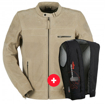Motorradjacke Furygan Shepard Vented Beige + Fury Air Bag System
