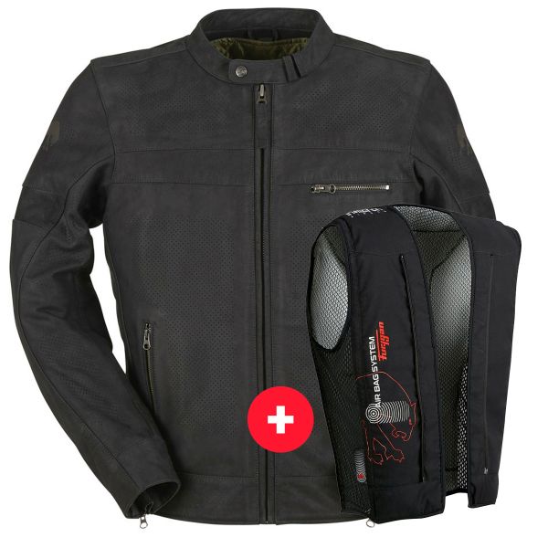 Motorradjacke Furygan Shepard Vented Black + Fury Air Bag System